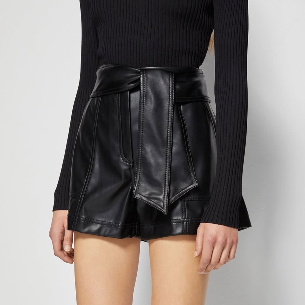 Jonathan Simkhai leather shorts